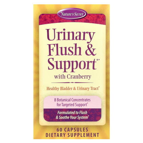Nature's Secret, Urinary Flush & Support® с клюквой, 60 капсул