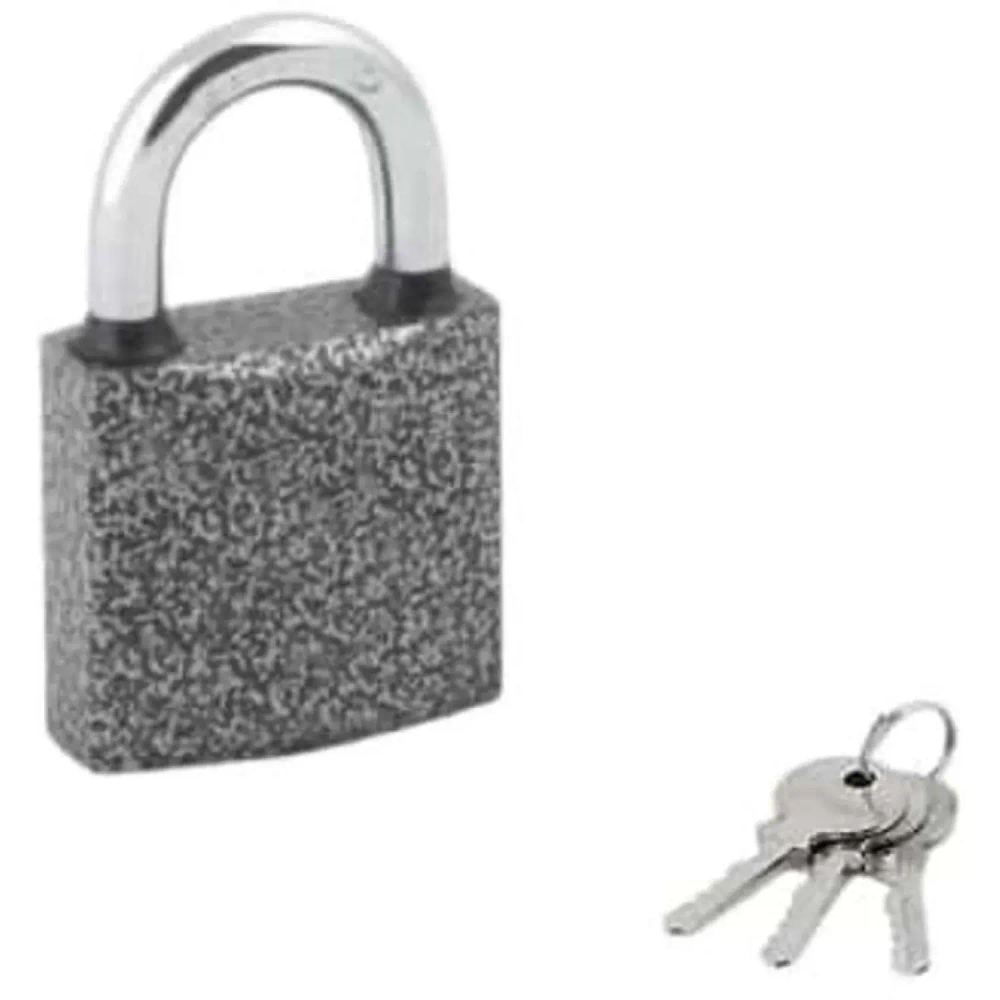 Замок навесной KD (25xd=4) металл хром/серый (2кл)