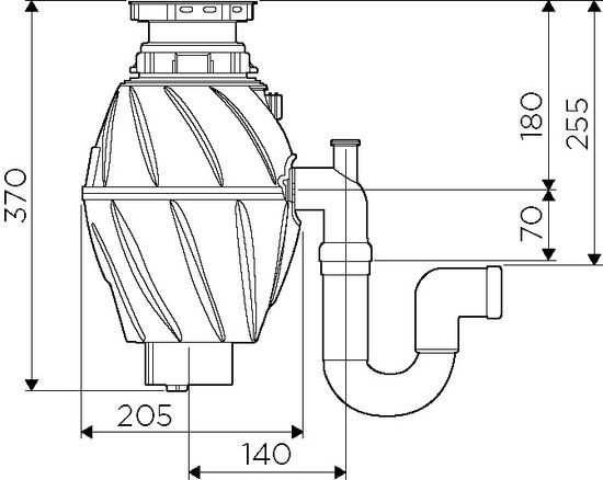 Измельчитель пищевых отходов OMOIKIRI NAGARE 500