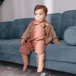 Клипса с цепочкой для пустышки Suavinex Birdies розовая