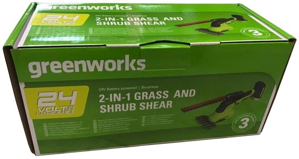 Садовые ножницы-кусторез аккум. GREENWORKS G24SHT 24В,лезвие 12/20см,без АКБ и ЗУ (1600607)