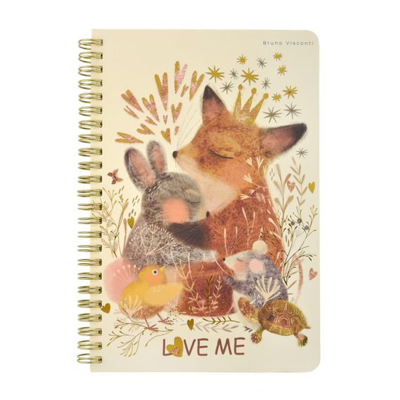 Bloknot \ Блокнот \ Notebook на гребне, А5, Bruno Visconti "Love Me. Любовь, как она есть" 60 л, клетка