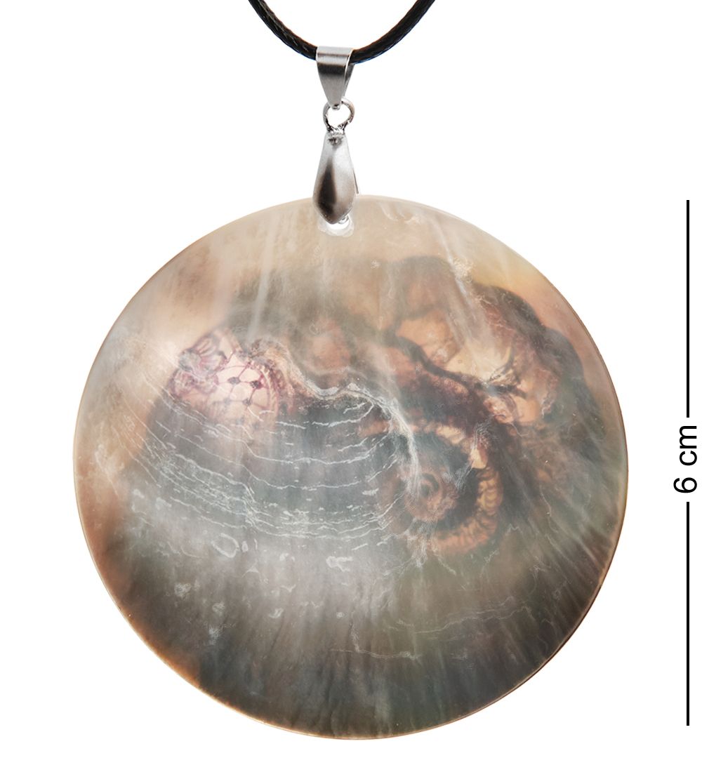 ШК-55/216-B Кулон из перламутра «Королева Аммонит»