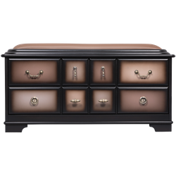 Банкетка Пандора 2 с ящиком Орех Оберджин Шоколад