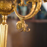 Винтажная напольная вешалка из бронзы