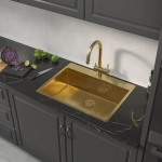 Кухонная мойка Reflexion Iseo RX2265GD брашированное золото