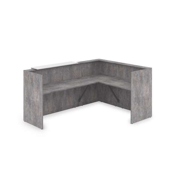 1КР-ДС.102.1 Комплект Ресепшн с фартуком ЛДСП (2344*1777*1161) (с подсветкой)