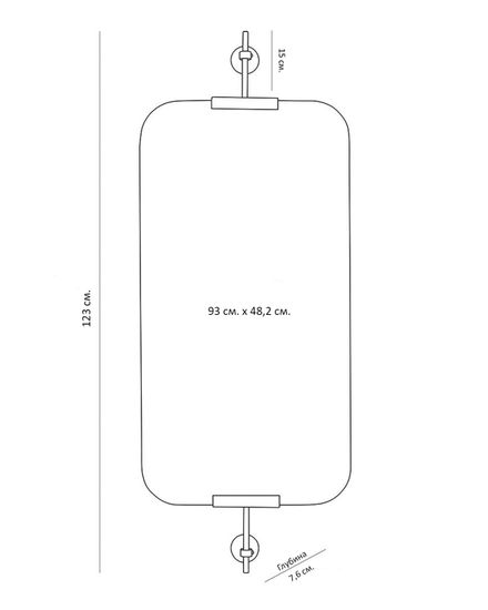 Серебряное настенное зеркало “Линарес”