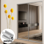 Дверь-купе ARISTO SMART, зеркало, профиль хром матовый
