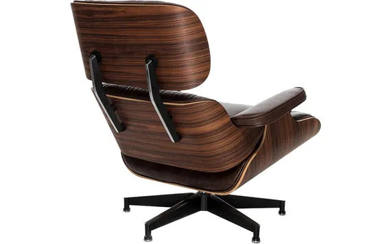 Кресло с оттоманкой Eames Lounge Premium, состаренная кожа
