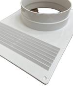 Торцевая площадка с решеткой 180х250 мм для воздуховода 125-130 мм