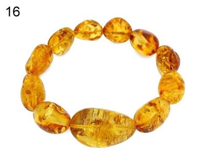 Браслет из янтаря слива крупная (7904)