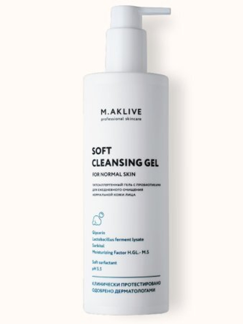M.Aklive Мягкий гель для умывания нормальной кожи лица, 400 мл