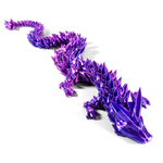 Кристальный подвижный дракон подвижный 3D печать, 47 см., лиловый