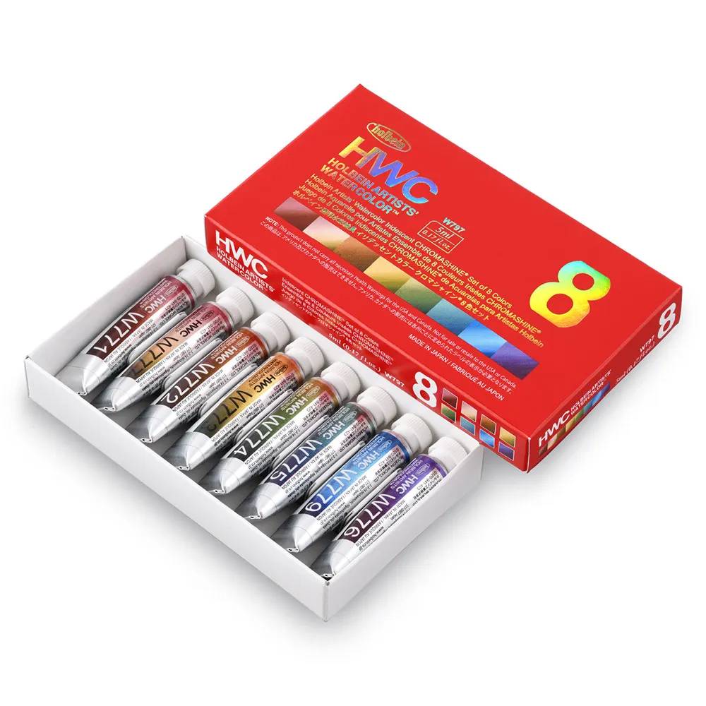 Holbein : Artists' : Watercolour Paint : Chroma Shine набор из 8