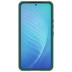 Чехол зеленого цвета (Deep Green) усиленный для Samsung Galaxy S22 от Nillkin, серия CamShield Pro Case, с сдвижной крышкой для камеры