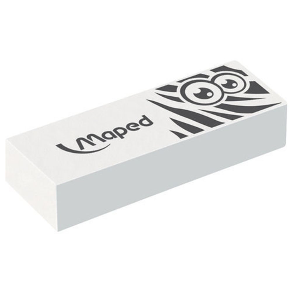 Ластик большой MAPED (Франция) "Pulse Technic", 61х21х12 мм, белый, прямоугольный, 116050