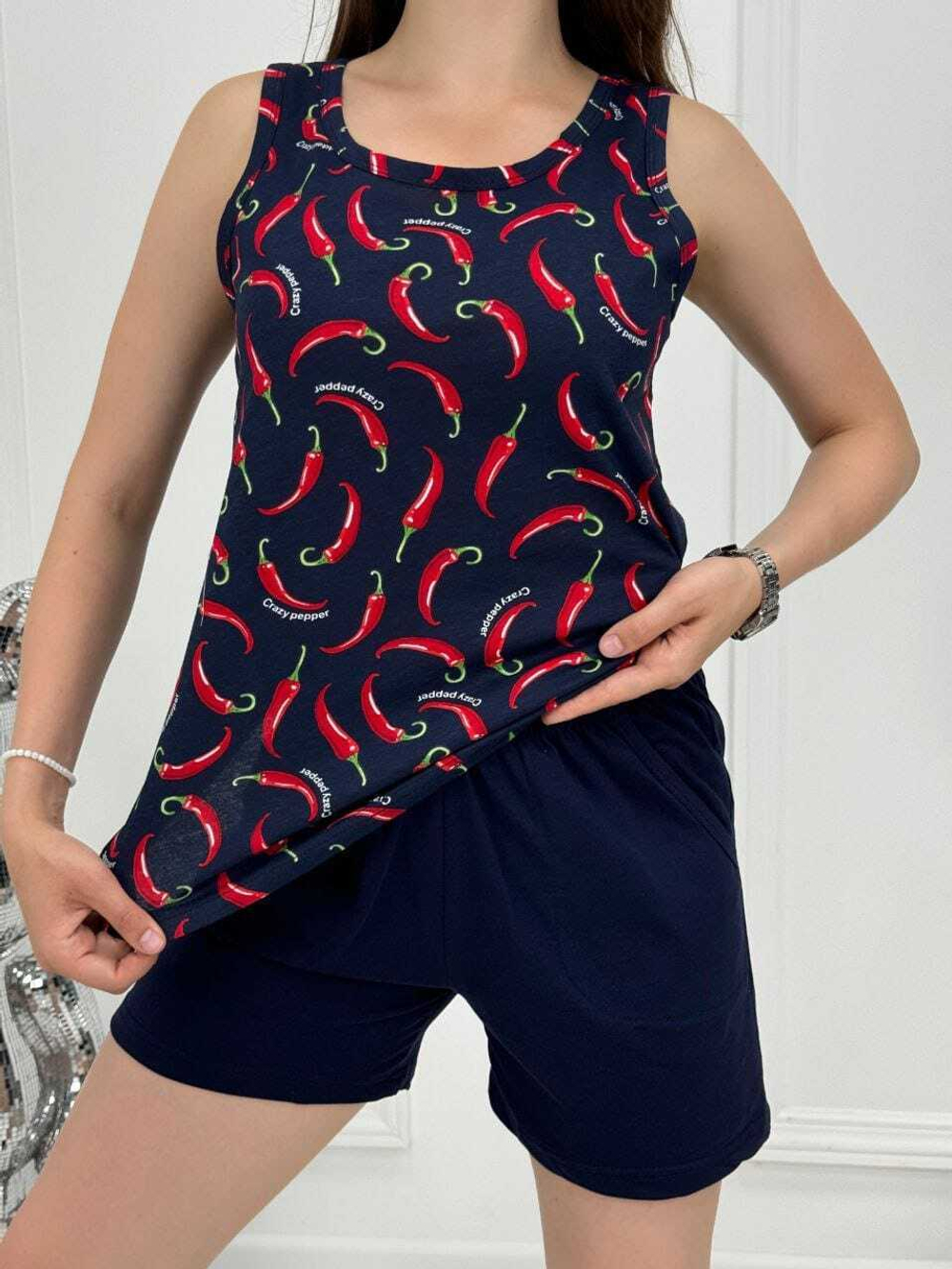 Пижама х/б шорты+майка УшМ003