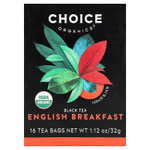 Choice Organics, Black Tea, English Breakfast, 16 чайных пакетиков, 32 г (1,12 унции)