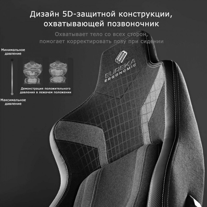 Компьютерное кресло (для геймеров) Eureka Python II, синий (ERK-GC08-BU)