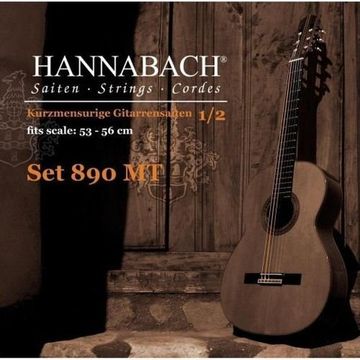 Струны для классической гитары 1/2 нейлон/посеребренные Hannabach 890MT12 KINDER GUITAR SIZE