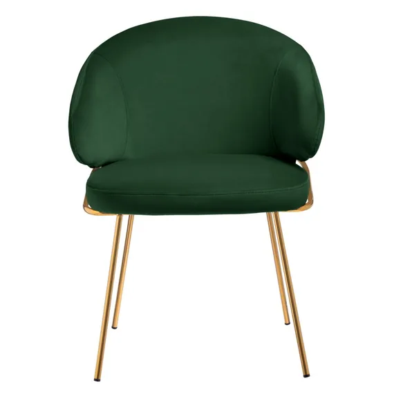 Стул Lime, зеленый микровелюр с золотыми ножками