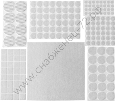 STAYER белый, самоклеящихся, 175 шт., набор мебельных накладок (40917-H175)