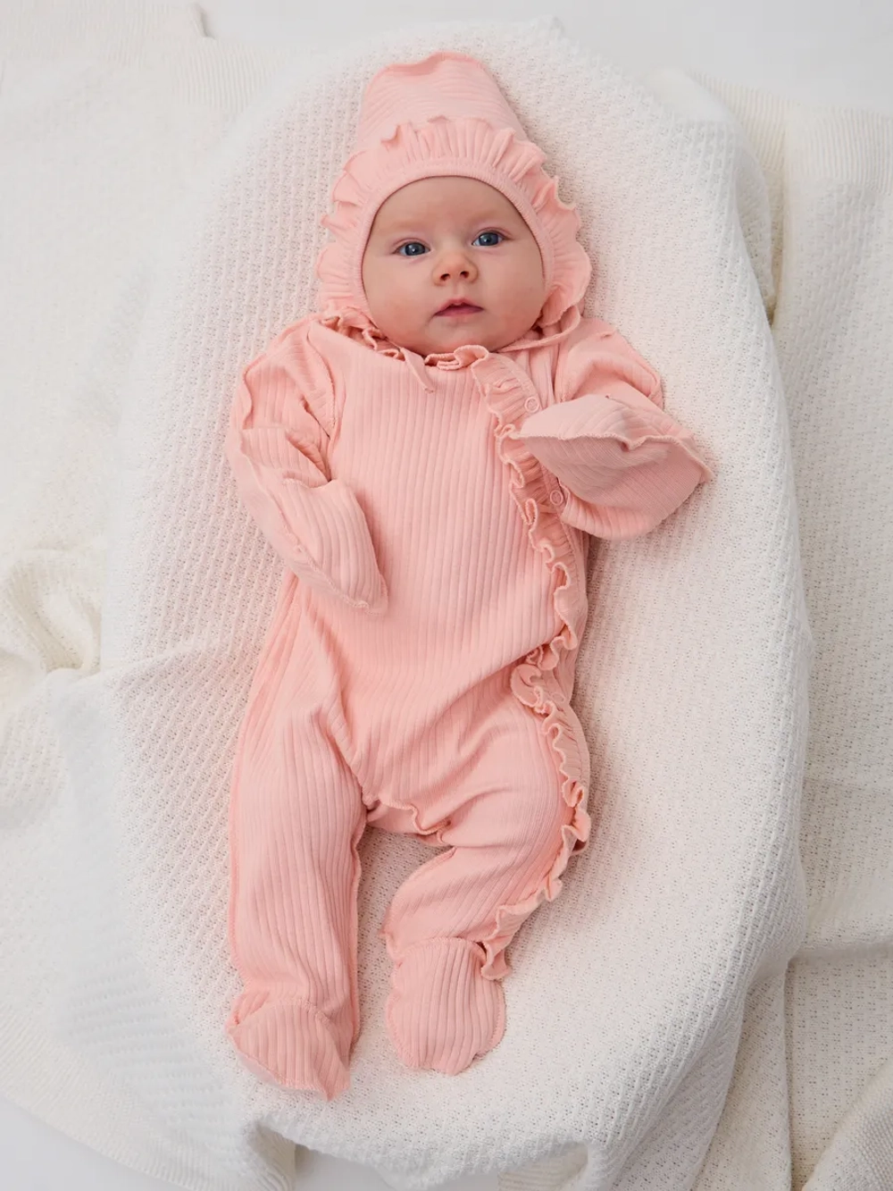 Слип для новорожденных девочек с антицарапками