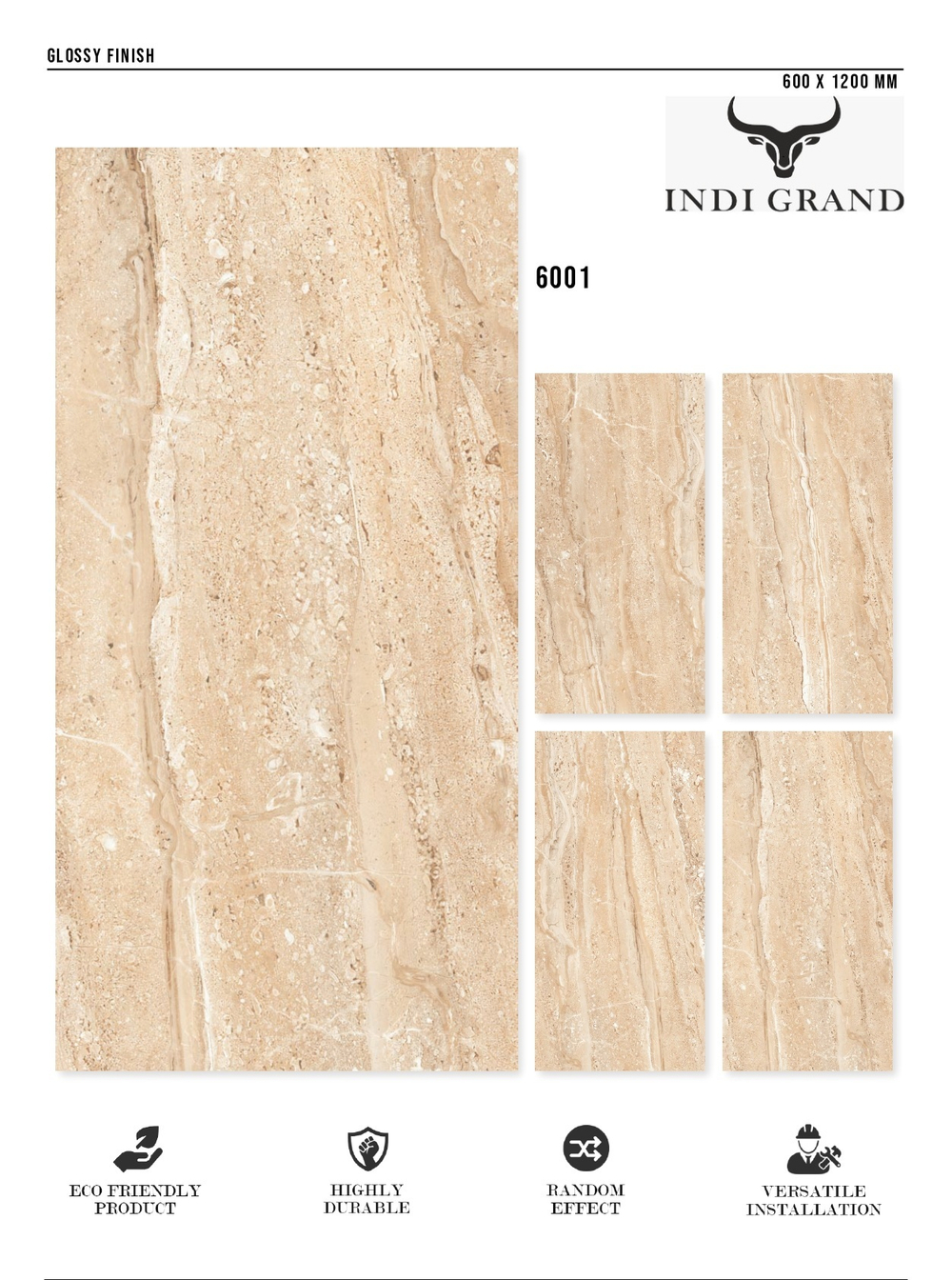 Керамогранит glossy №1 60х120, 6001