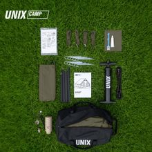 Надувная палатка UNIX Camp Vega 3х2 зеленый (+ навес)