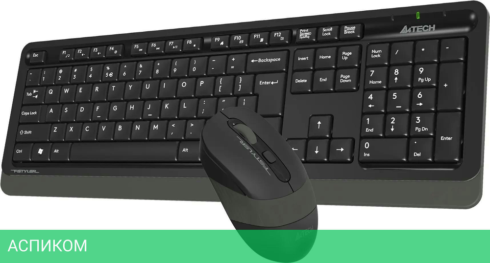 Набор периферии A4Tech Fstyler FG1010 Grey черный/серый