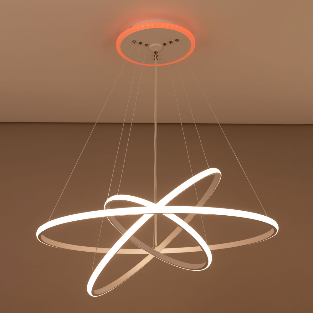 Citilux Неон Смарт CL731A090E RGB Умная подвесная люстра Белая