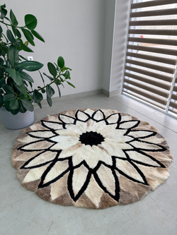 Ковер шкура натуральная овчина меховой