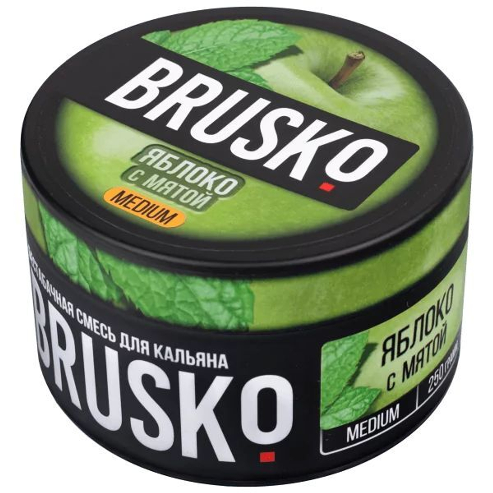 Бестабачная смесь для кальяна Brusko Medium Яблоко с Мятой 250гр