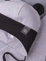 Шапка детская осенняя с ушками и снуд