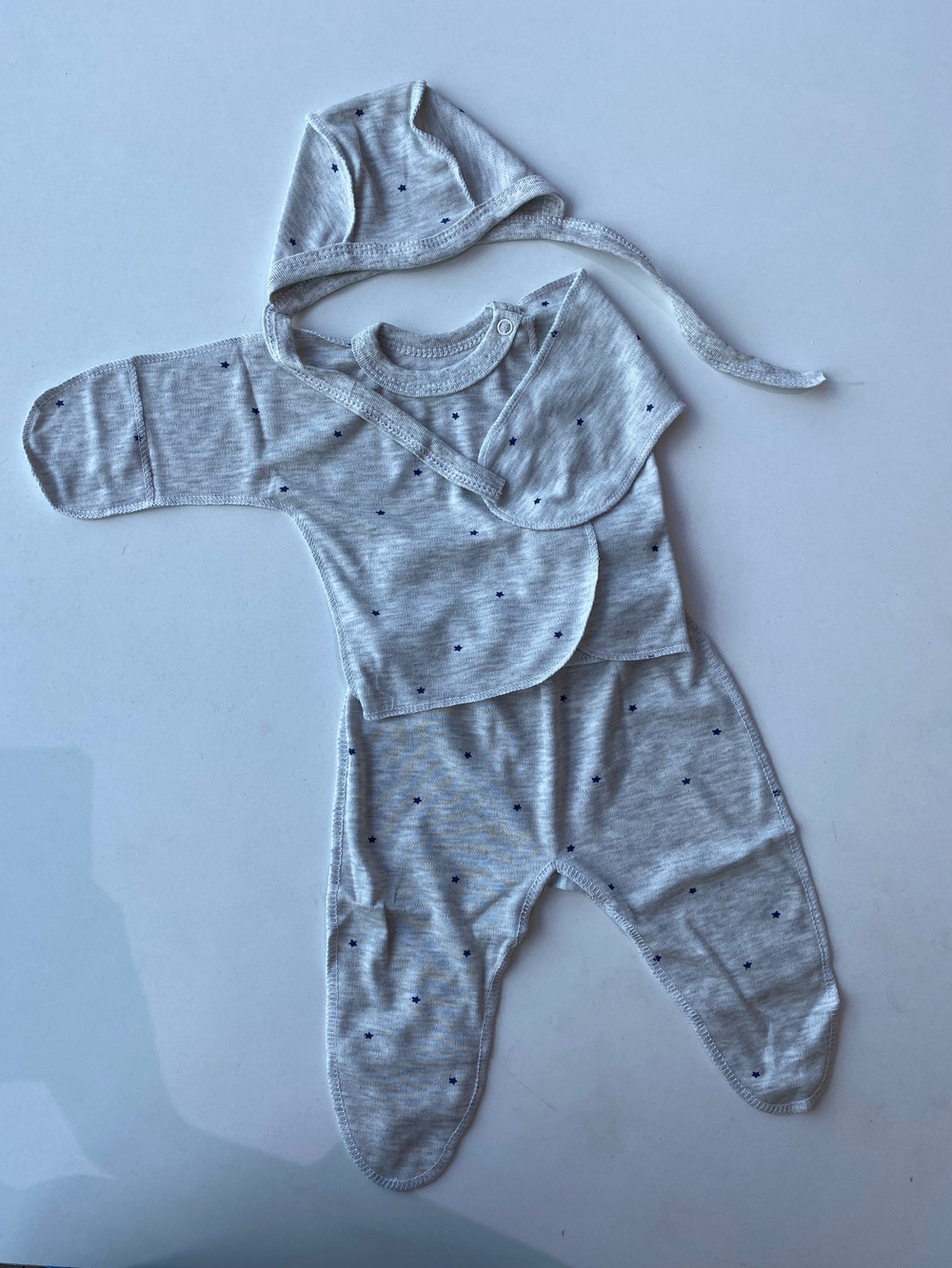 Трехпредметник с распашонкой Звезды интерлок (Малышеево) (Размер: 56)