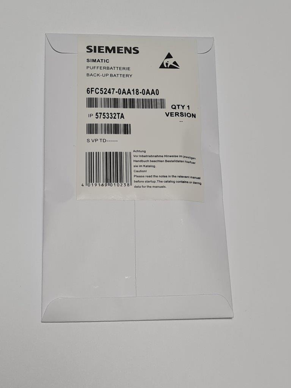 Элемент питания Siemens 575332TA