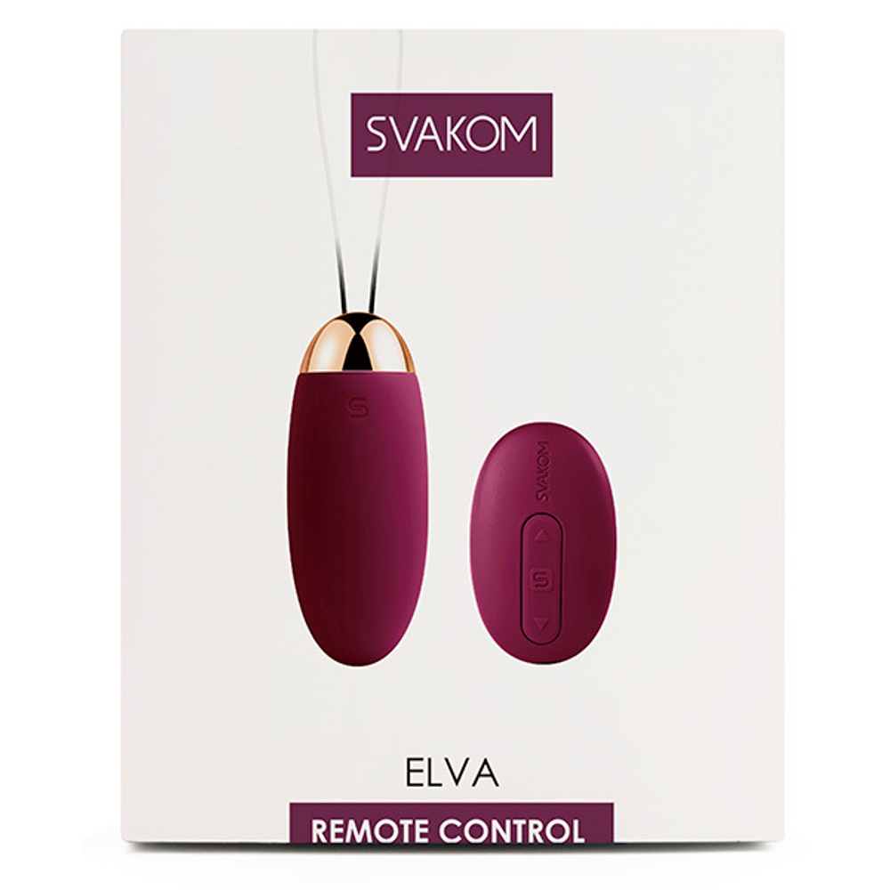 Фиолетовое виброяйцо 8см с пультом ДУ Svakom Elva SCB-02-VLT