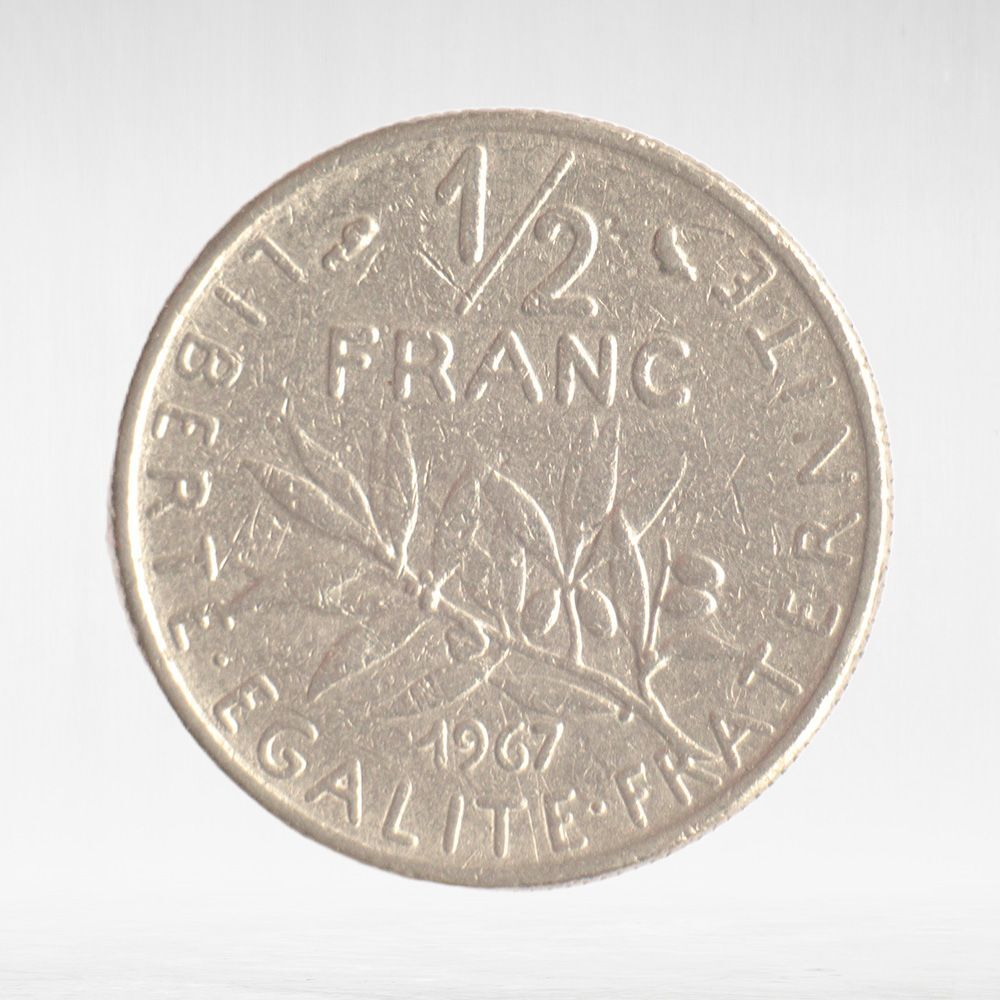 France, ½ Franc 1967 - Signature "O. Roty", VF