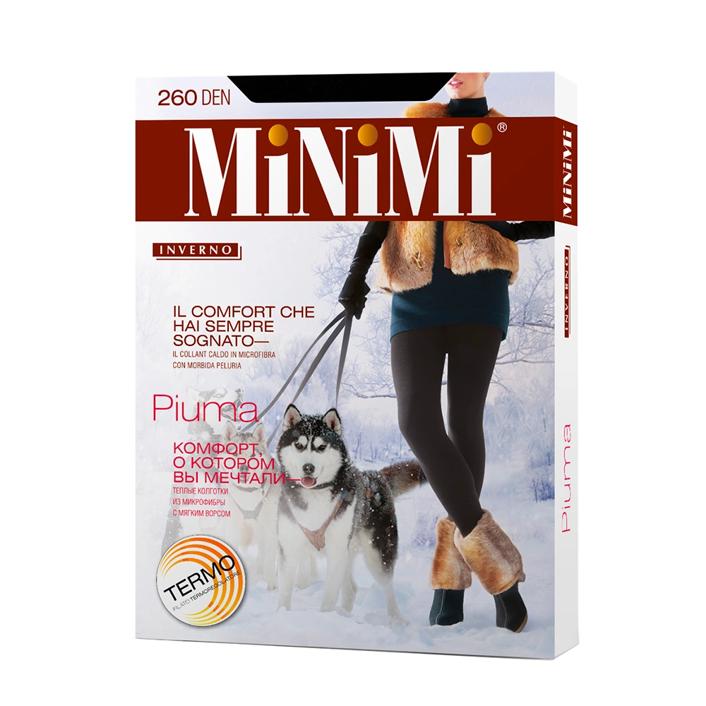 MiNiMi Колготки 260 DEN Piuma Nero (черный) 4-L