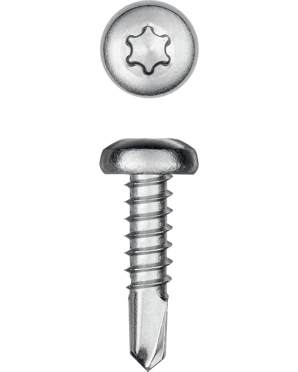 KRAFTOOL DS-P, 13 х 3.5 мм, А2, сверло, полукруглая головка, ТХ15, 1000 шт, саморез нержавеющий (300931-35-013)