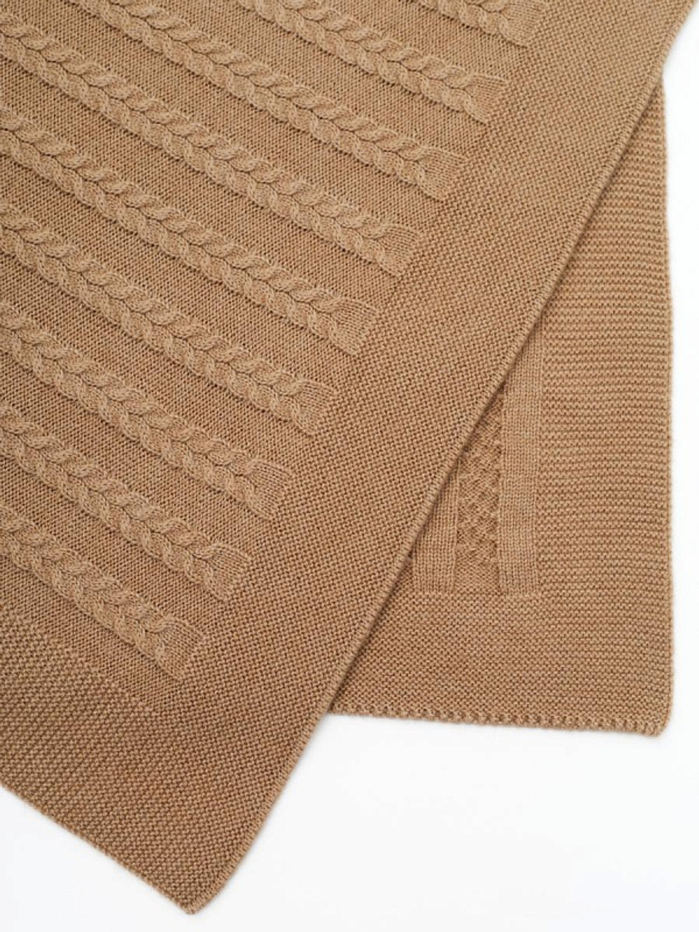 Плед 130x170 Косы ПД039-08 бежевый