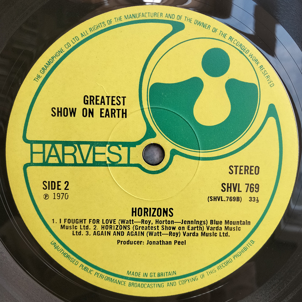 The Greatest Show On Earth / Horizons (LP)