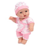 Пупс 30см в кроватке, звук, пьет, писает, с аксесс. 6 предм., коробка 6625-4B