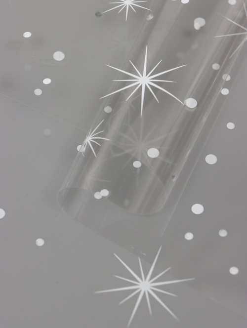 Пленка прозрачная с рисунком "Звездочка" Белый 70см 200гр 10894754