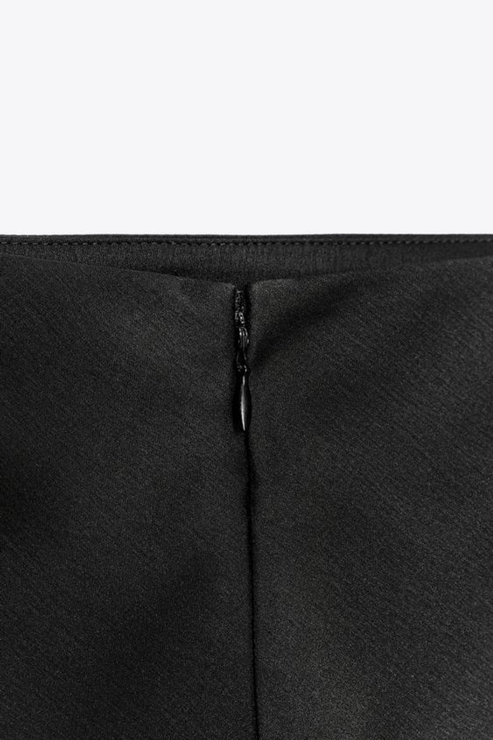 ZARA АТЛАСНАЯ КРУЖЕВНАЯ ЮБКА ZW COLLECTION, ЧЕРНЫЙ