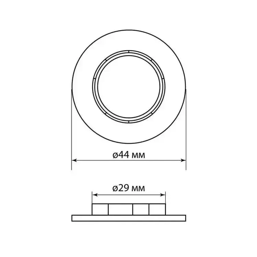 Кольцо для патрона Е14 прижимное, 10 штук, цвет белый термостойкий пластик