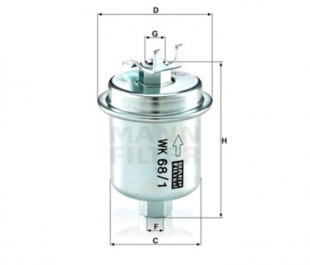 Фильтр масляный для мототехники и автомобилей МАNN W68/1