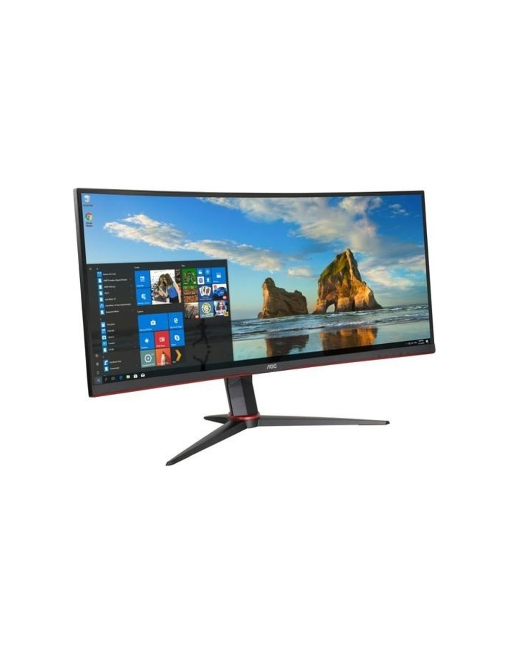 LCD AOC 34" CU34G2X Black-Red {VA curved 3440x1440 144Hz 1ms 178/178 300cd 2xHDMI2.0 2xDisplayPort HAS}