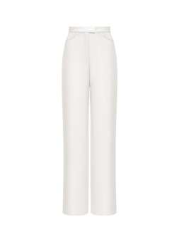 Прямые брюки с завышенной талией